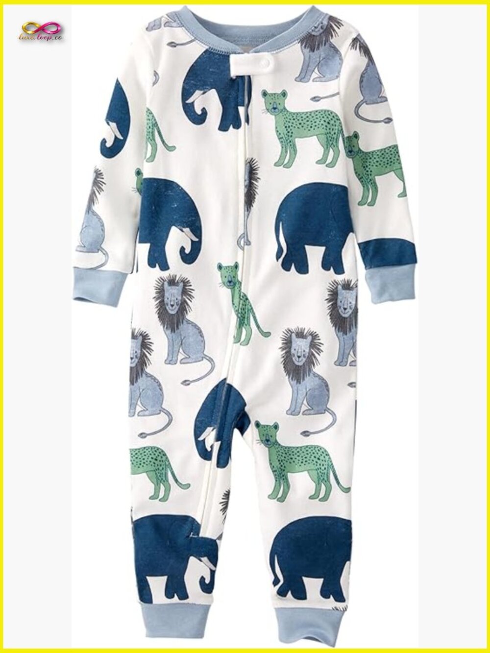 Unisex Baby 1-Piece Pajama Organic Cotton Zip Up Footie